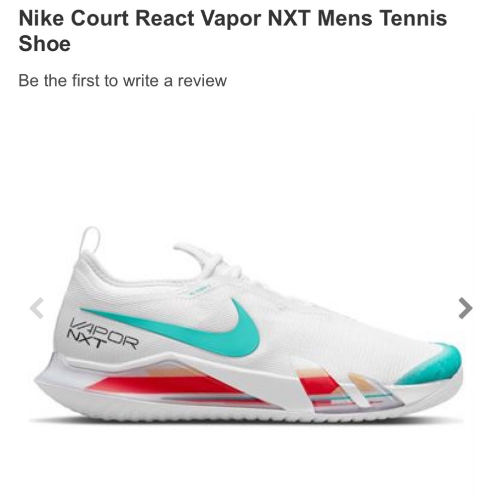 Mens Nike Court React Mens Vapor NXT Tennis Shoe 9.5